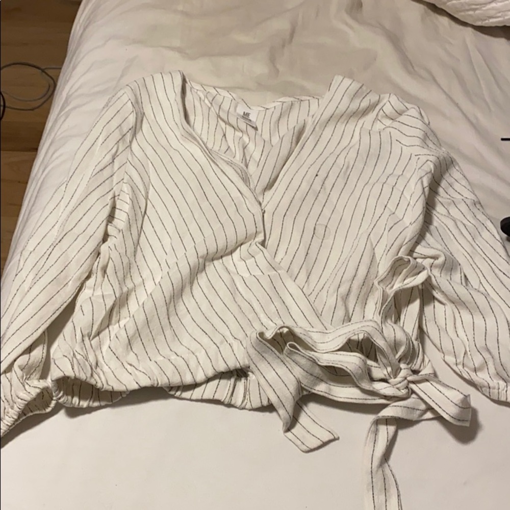 Pacsun striped wrap top